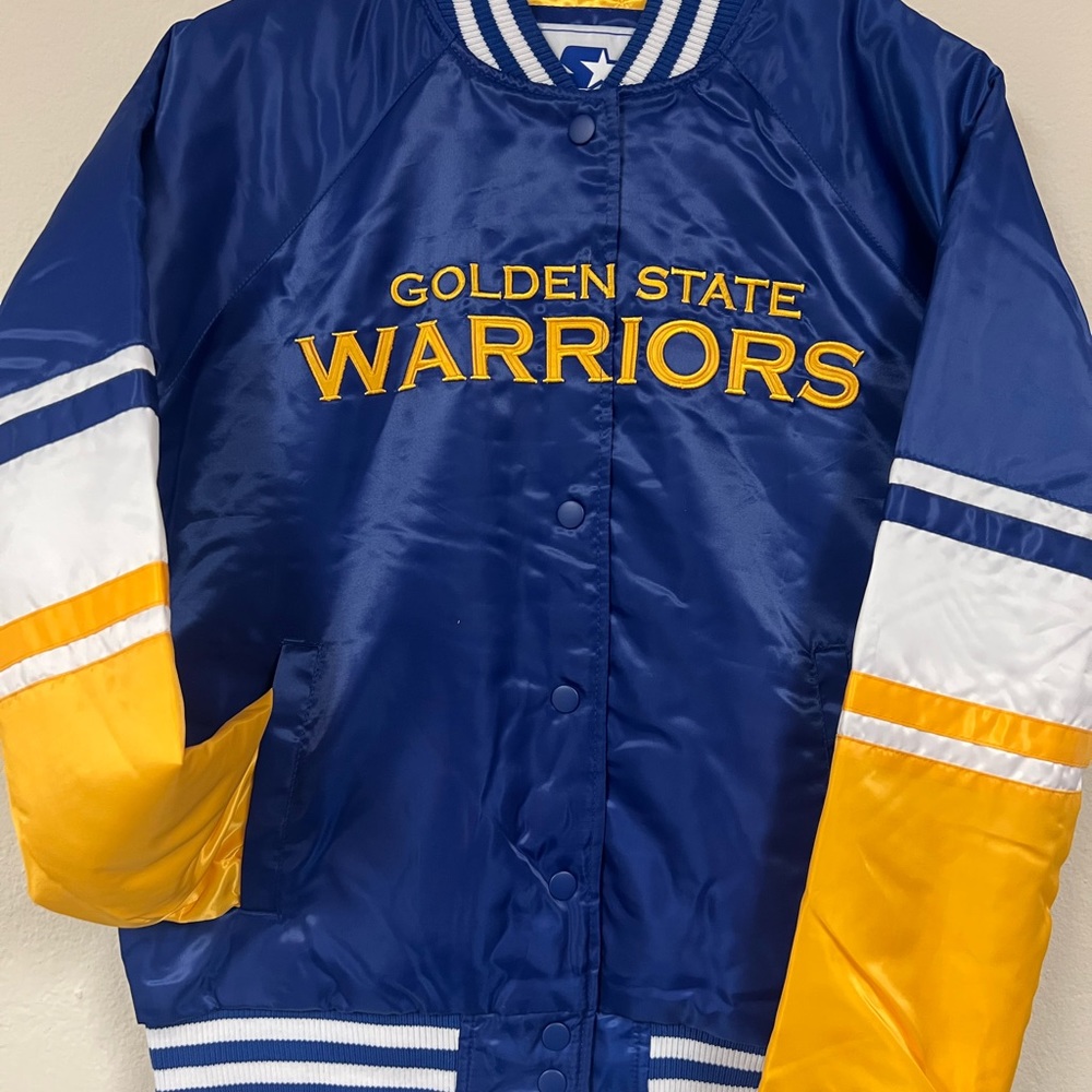 Golden State Warriors Women Starter Satin Jacket - Victory Polyfill Jacket